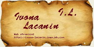 Ivona Lačanin vizit kartica